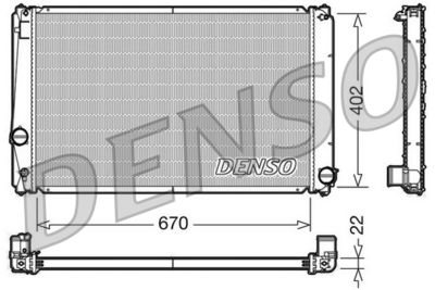 DENSO DRM50053 / Radiatore, Raffreddamento motore