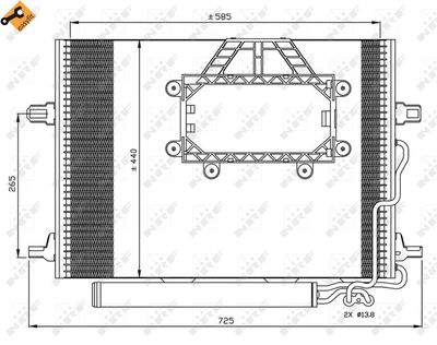 Condenser Mercedes e-series 3.0D 02-