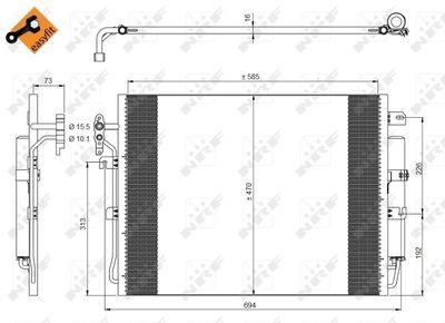Condenser Land Rover discovery 2.7D 05-