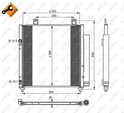Condenser Mitsubishi space star 1.0 12-