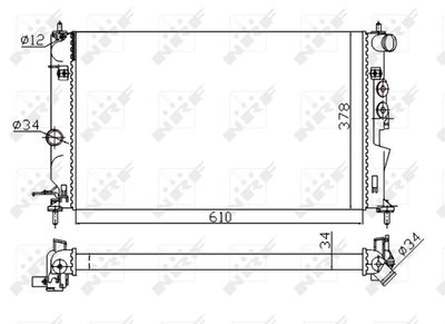 Radiator Opel vectra 2.0D 96-