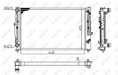 Radiator VW Passat 1.9D 01-