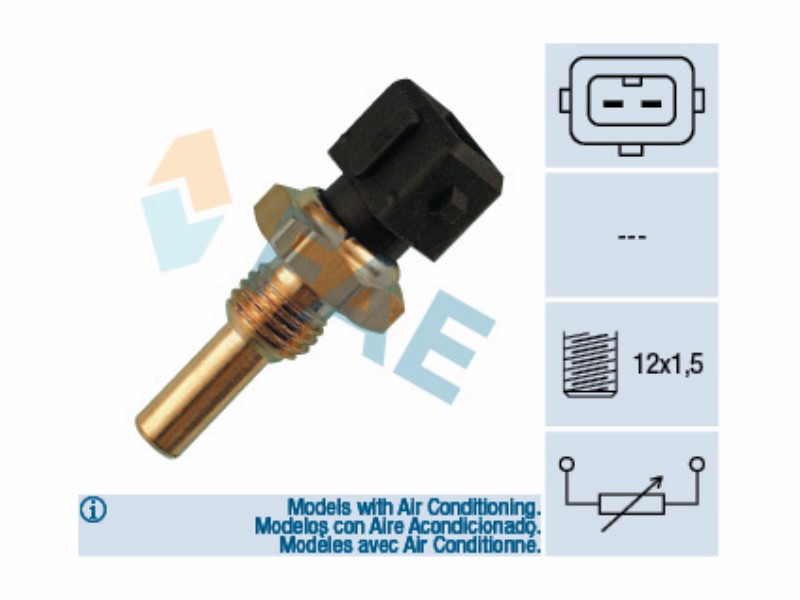 Engine management temperature sensor