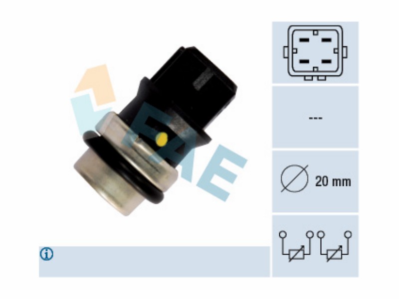 Engine management temperature sensor