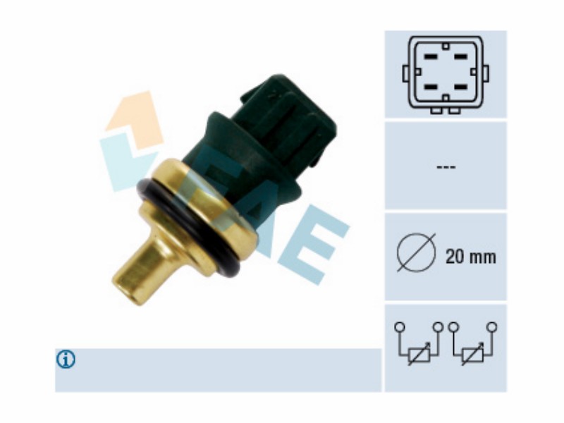 Engine management temperature sensor