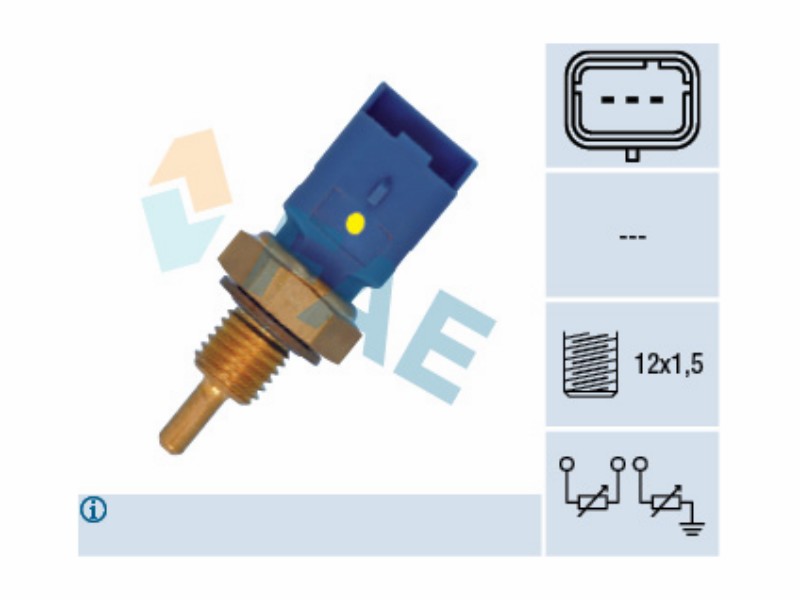 Engine management temperature sensor