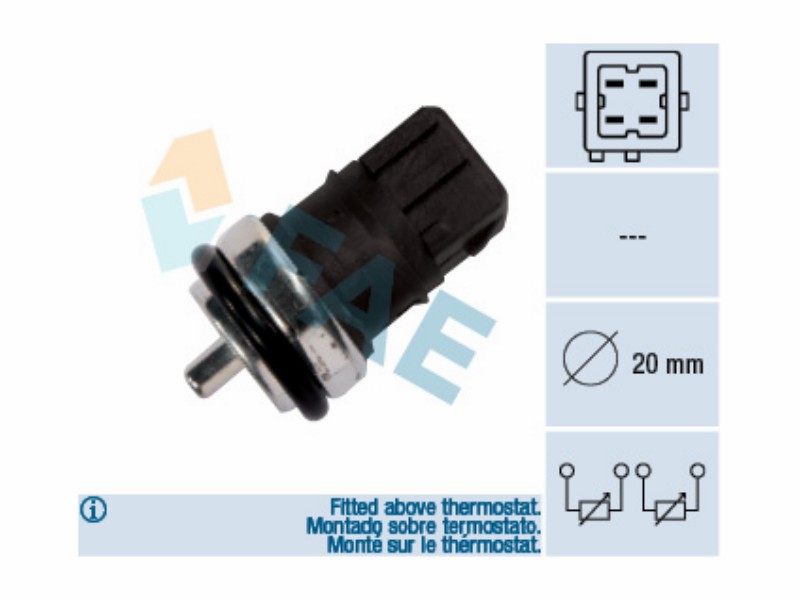 Engine management temperature sensor