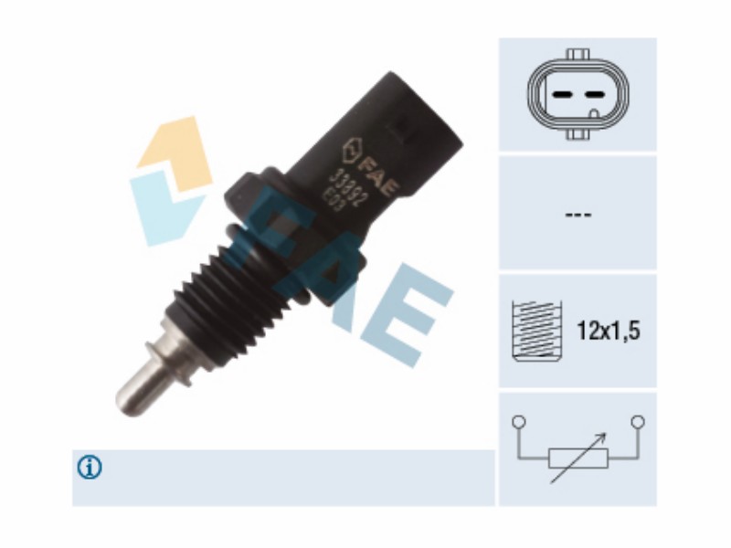 Engine management temperature sensor