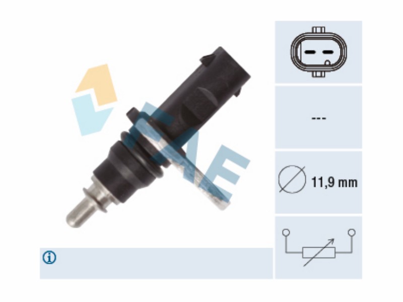 Engine management temperature sensor