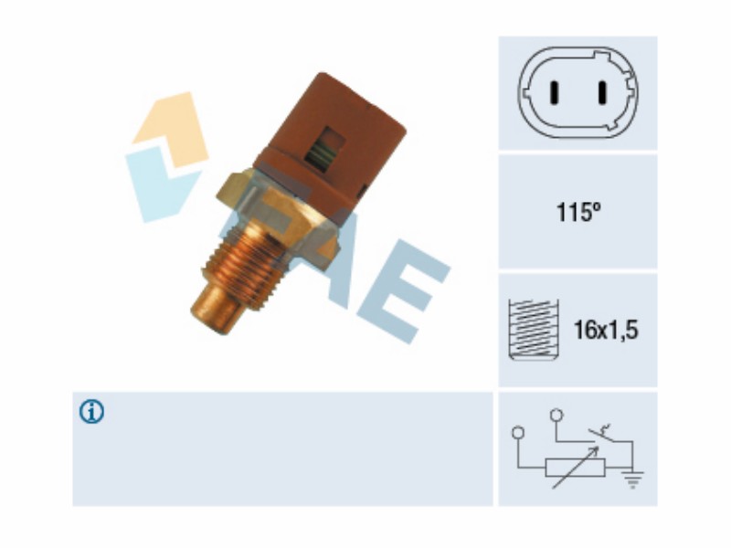 Water temperature sender and warning light