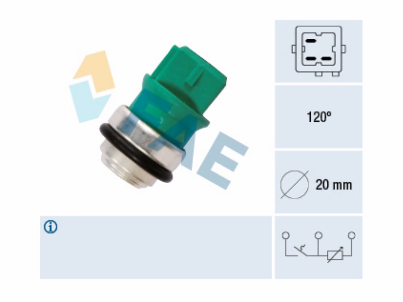 Water temperature sender and warning light