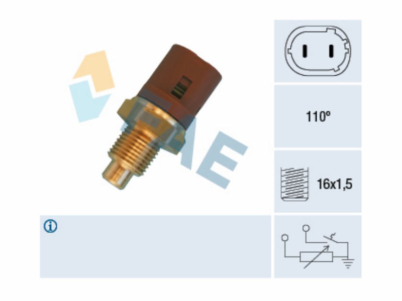 Water temperature sender and warning light