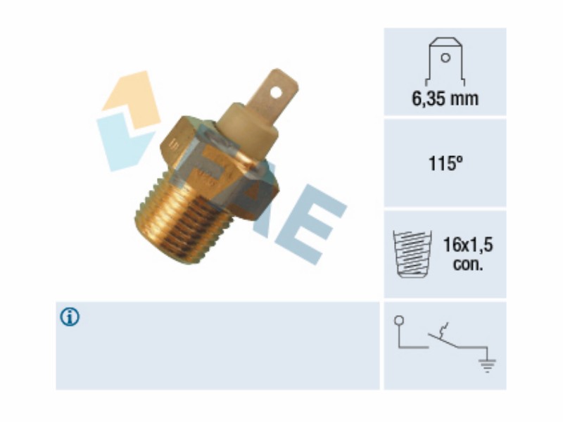 Water temperature warning switch