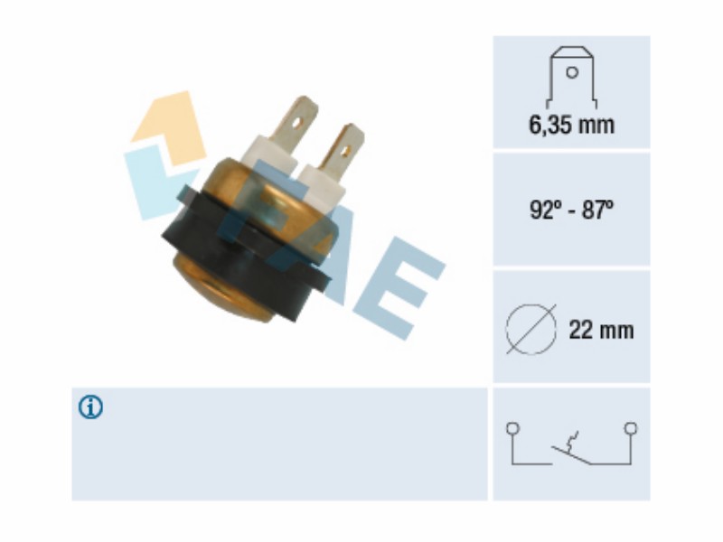 Fan thermal switch