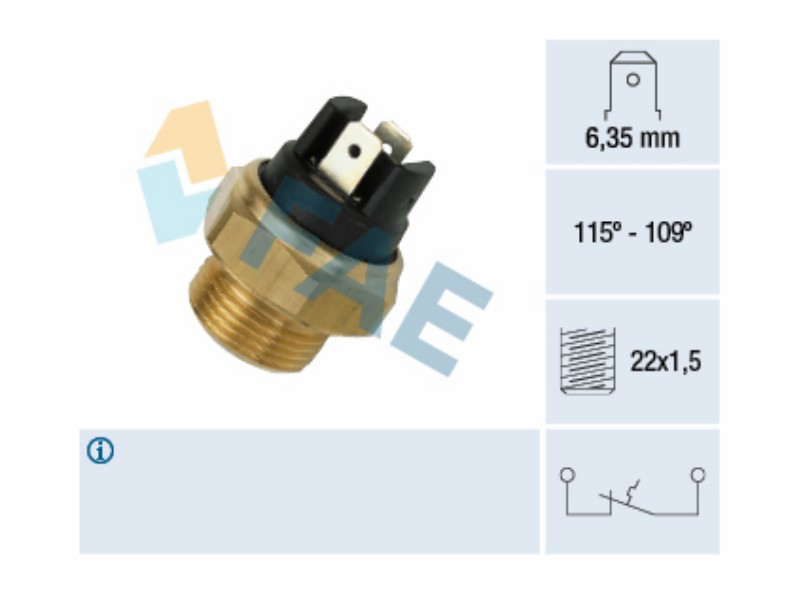 Fan thermal switch