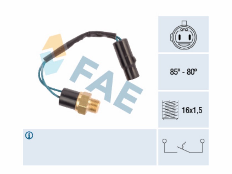 Fan thermal switch