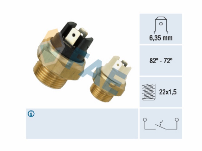 Fan thermal switch