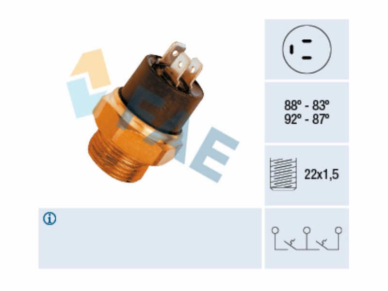 2-temperature thermal switch for fan