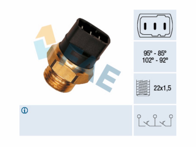 2-temperature thermal switch for fan