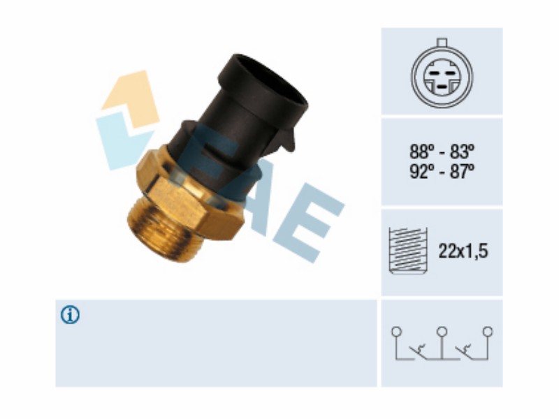 2-temperature thermal switch for fan