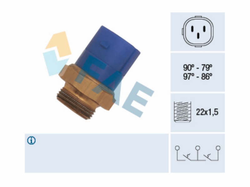 2-temperature thermal switch for fan