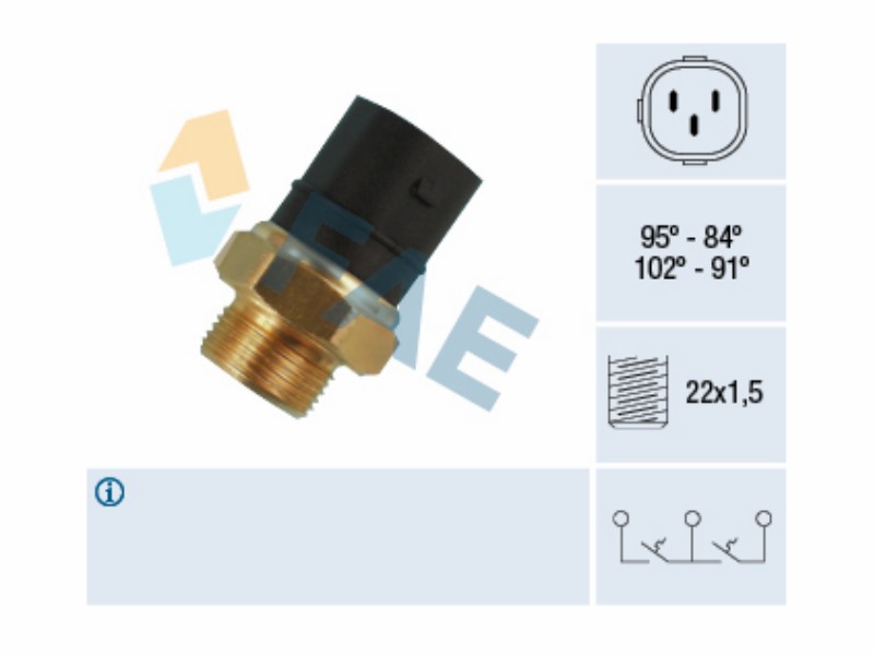 2-temperature thermal switch for fan