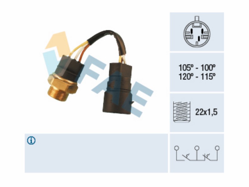 2-temperature thermal switch for fan