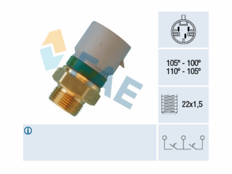 2-temperature thermal switch for fan