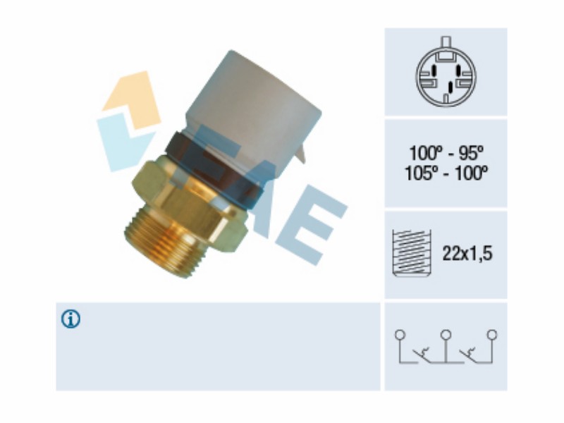 2-temperature thermal switch for fan