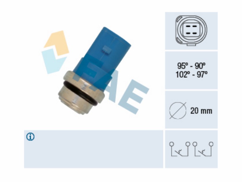 2-temperature thermal switch for fan
