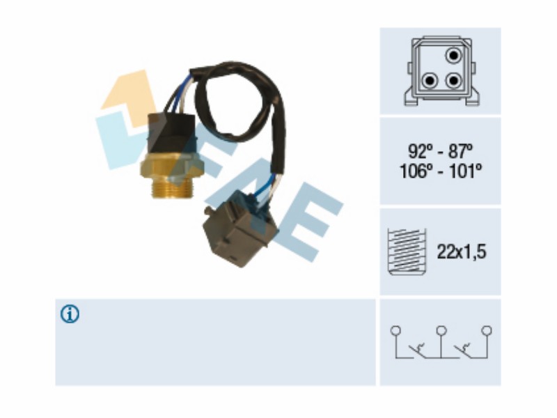 2-temperature thermal switch for fan
