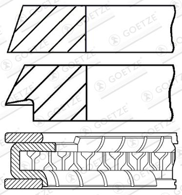 GOETZE ENGINE 08-101200-00 / Kit fasce elastiche