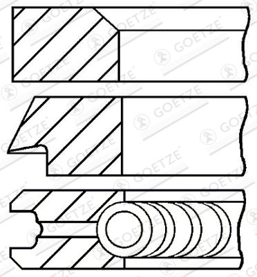 GOETZE ENGINE 08-142400-00 / Kit fasce elastiche