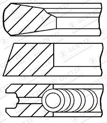 GOETZE ENGINE 08-143000-00 / Kit fasce elastiche