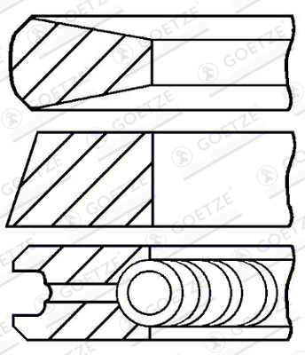 GOETZE ENGINE 08-143800-00 / Kit fasce elastiche