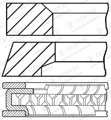 GOETZE ENGINE 08-433700-00 / Kit fasce elastiche
