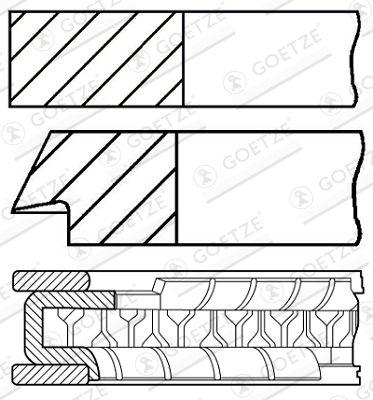 GOETZE ENGINE 08-435300-00 / Kit fasce elastiche