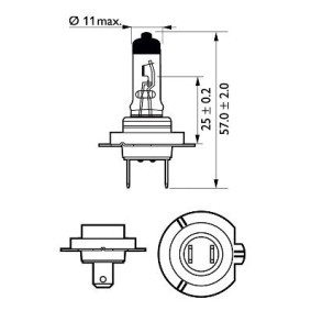 PHILIPS 12643LLC1 Lampadina, faro di profondità H18 12V 65WAlogeno