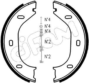 CIFAM 153-011K / Kit ganasce, Freno stazionamento