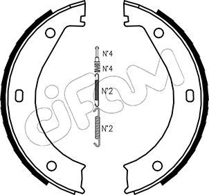 CIFAM 153-013K / Kit ganasce, Freno stazionamento