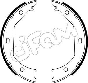 CIFAM 153-017 / Kit ganasce, Freno stazionamento
