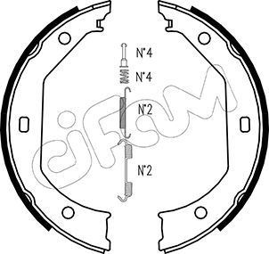 CIFAM 153-017K / Kit ganasce, Freno stazionamento