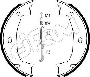 CIFAM 153-018K / Kit ganasce, Freno stazionamento
