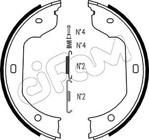 CIFAM 153-019K / Kit ganasce, Freno stazionamento