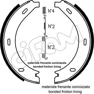 CIFAM 153-236K / Kit ganasce, Freno stazionamento