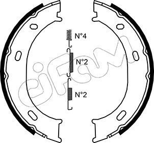 CIFAM 153-239K / Kit ganasce, Freno stazionamento
