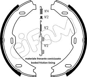 CIFAM 153-241K / Kit ganasce, Freno stazionamento