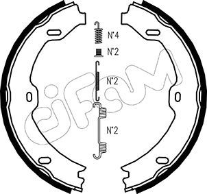CIFAM 153-243K / Kit ganasce, Freno stazionamento