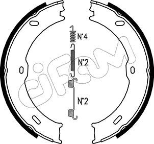 CIFAM 153-246K / Kit ganasce, Freno stazionamento