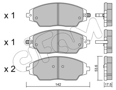 CIFAM 822-1008-0 / Kit pastiglie freno, Freno a disco